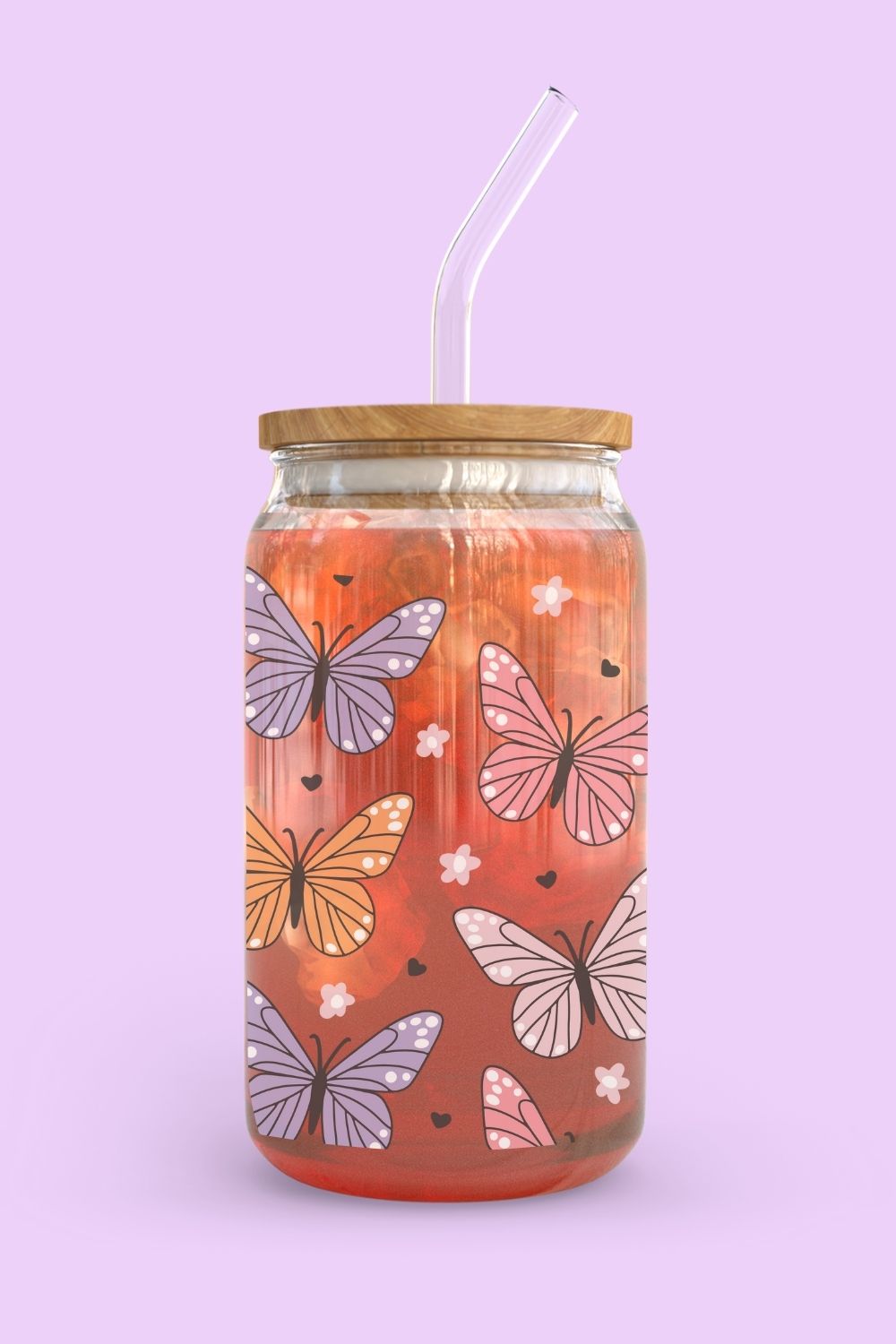 Libbey Glass Cup | Butterfly