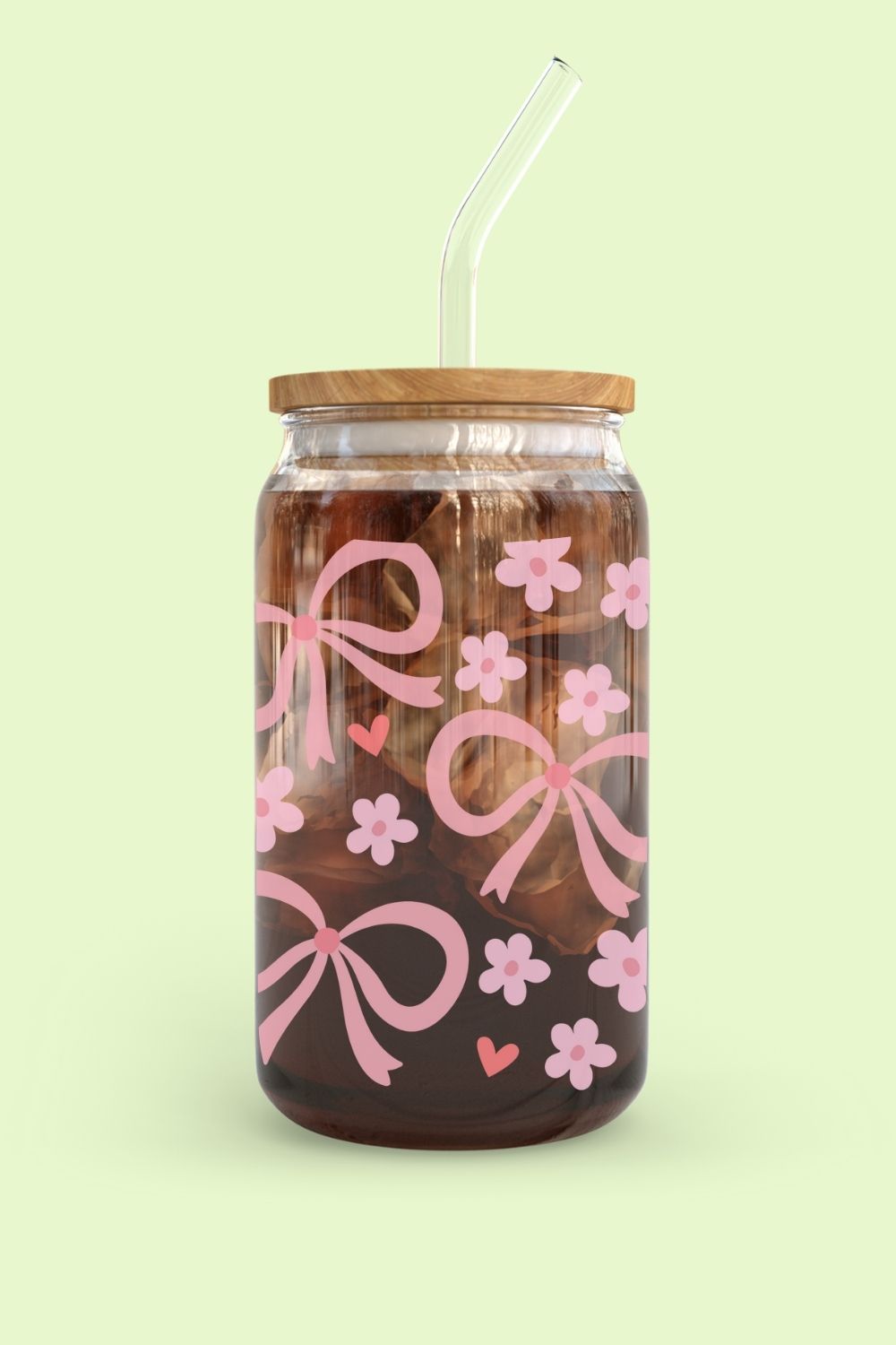 Libbey Glass Cup | Coquette Bows & Flowers