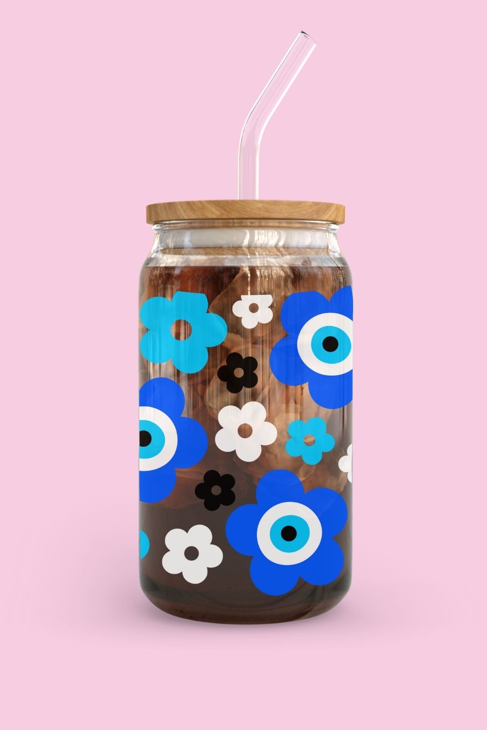 Libbey Glass Cup | Evil Eye Flower