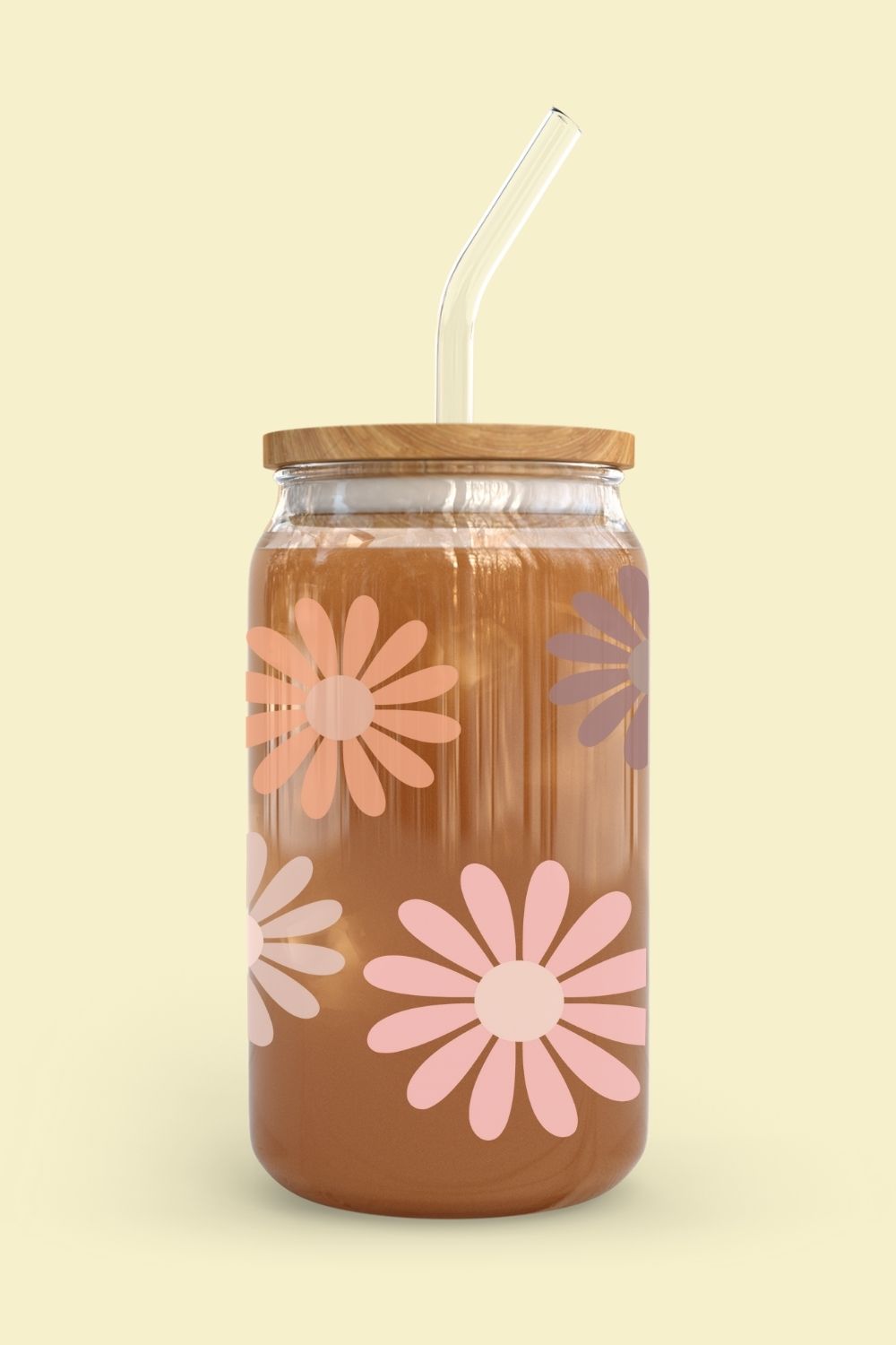 Libbey Glass Cup | Daisy Flower