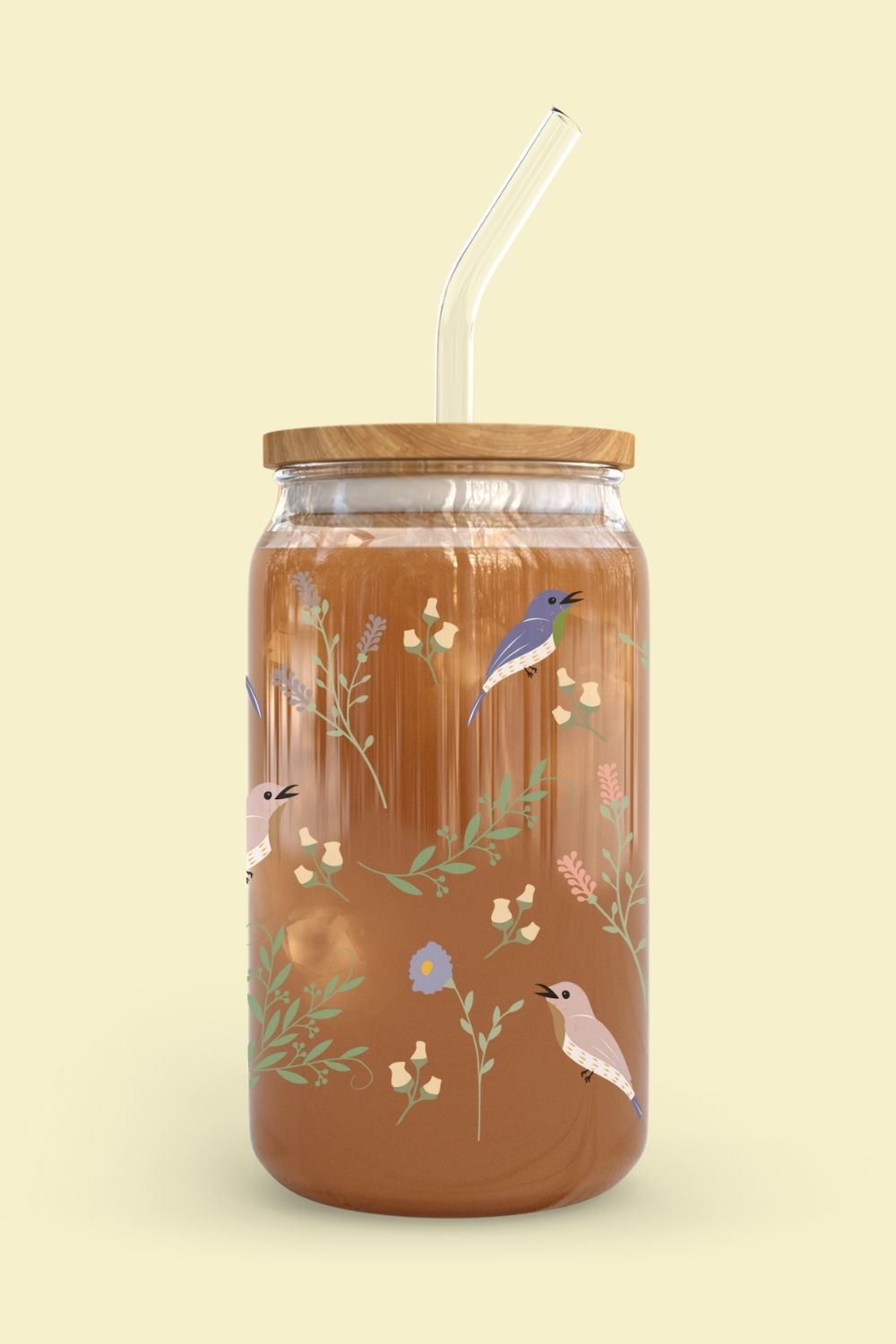 Libbey Glass Cup | Bird