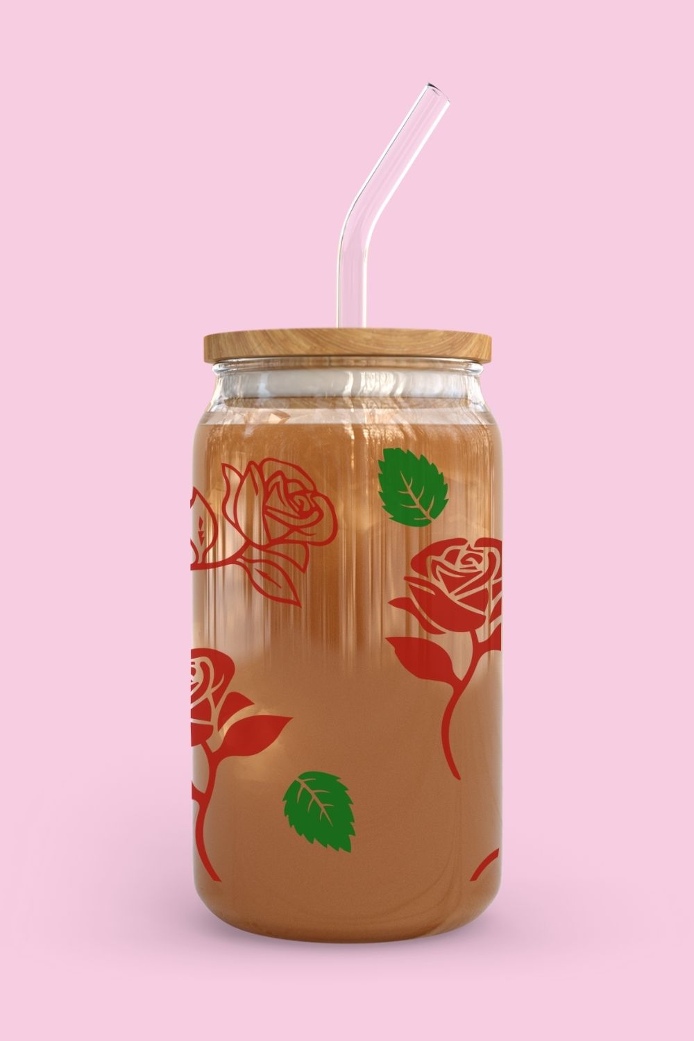 Libbey Glass Cup | Red Rose