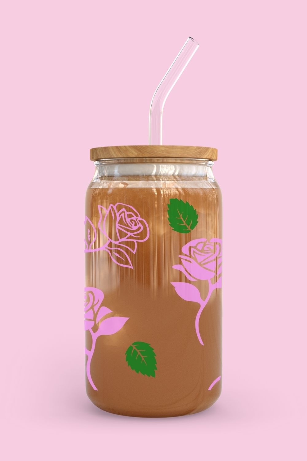 Libbey Glass Cup | Purple Rose