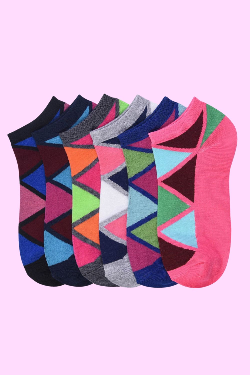 12 Pair Women Socks | Geometric