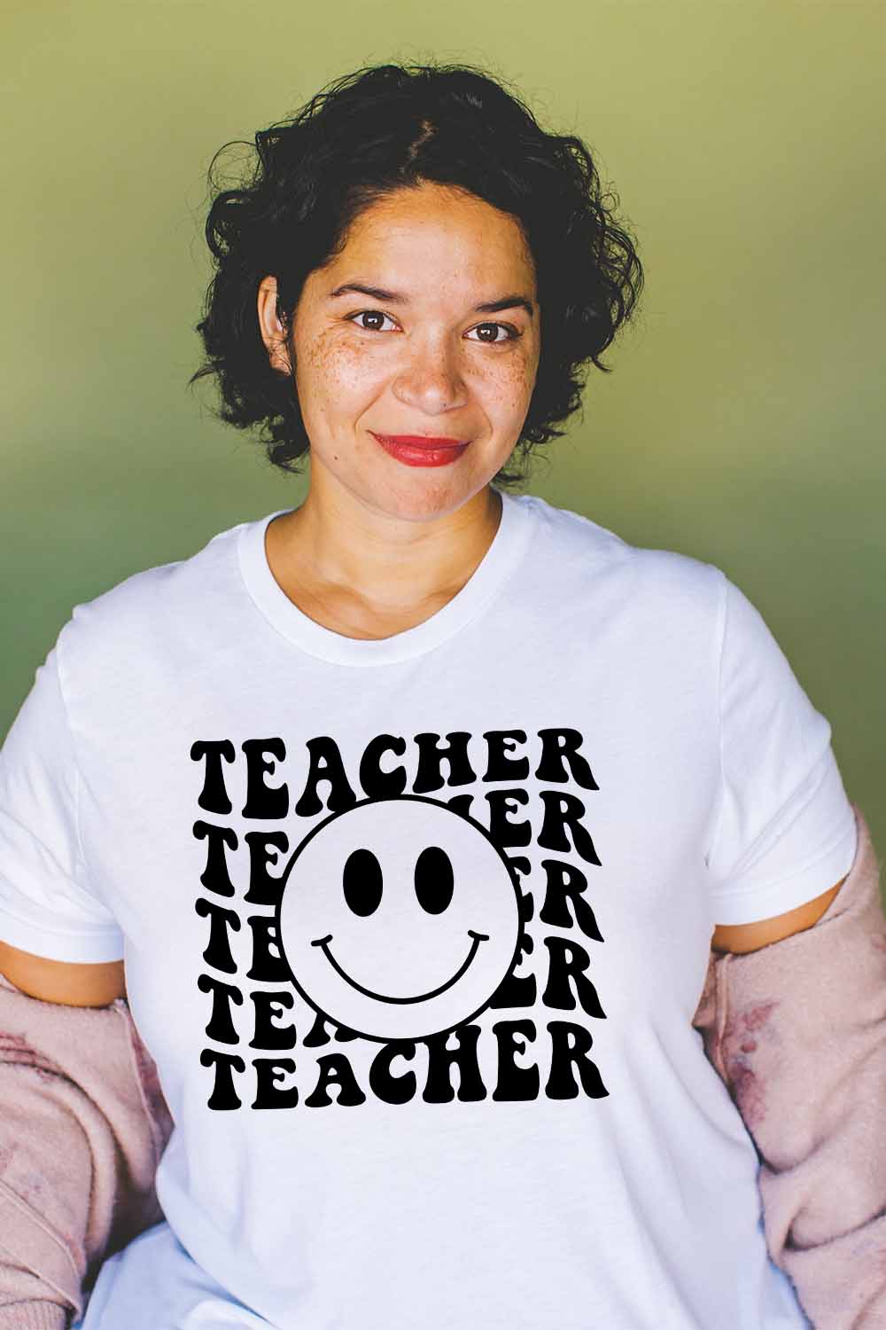 Women Graphic Tee | Teacher Happy Face